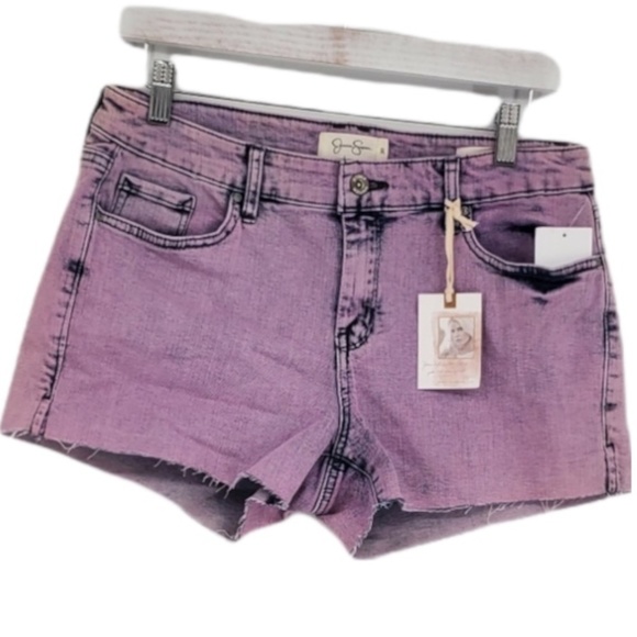 Jessica Simpson Pants - Jessica Simpson Fair Orchid Distressed Acid Wash Mid Rise Cut Off Jean Short 30
